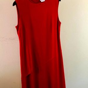 DKNY Large Red High and low midi dress